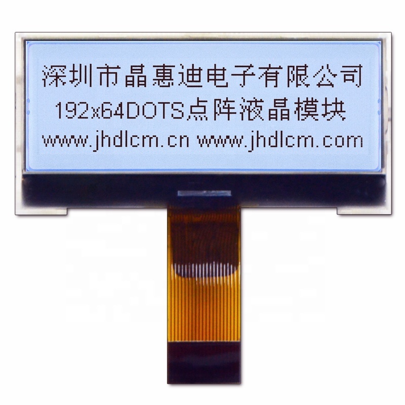 Monochrome FSTN LCD Display 19264 COG Graphic LCD Module JHD19264-G23BSW-G