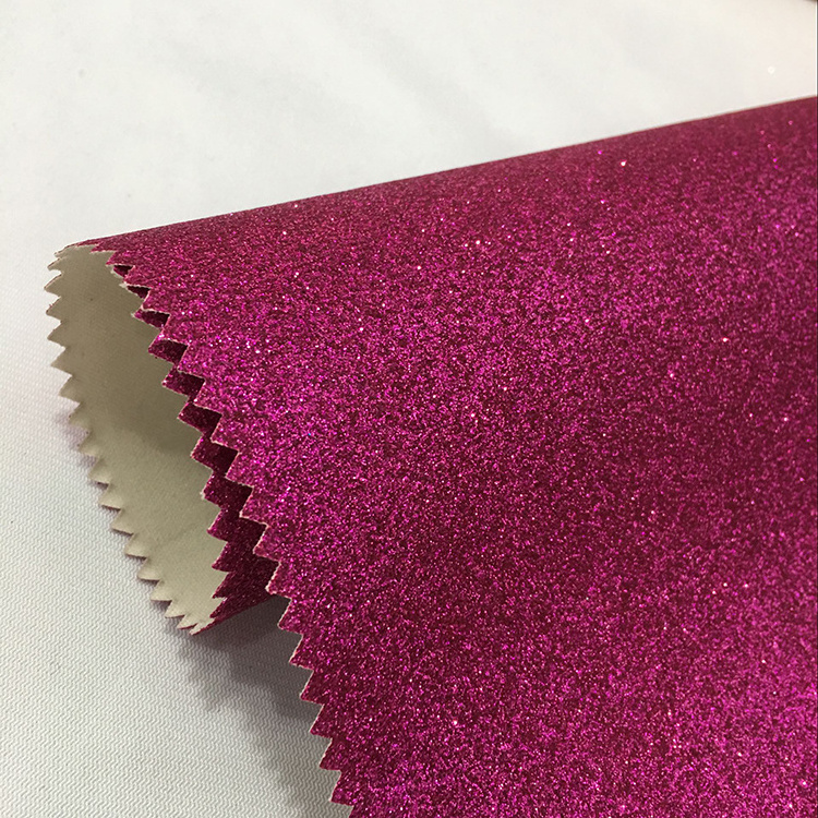 Classic decoration 1/128 Glitter PU leather fabric for shoes bags wallpaper