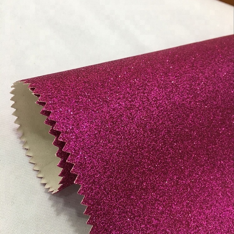 Classic Hot selling 1/128 Superfine Sparkle Glitter Powder PU Leather For Shoe Bag Making Glitter fabric