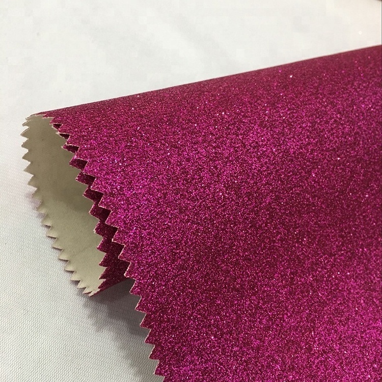 Classic Hot selling 1/128 Superfine Sparkle Glitter Powder PU Leather For Shoe Bag Making Glitter fabric