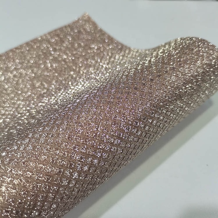 Sparkly Shiny Synthetic Vinyl Glitter Leather Sheets Chunky Faux Synthetic Glitter Print Fabric