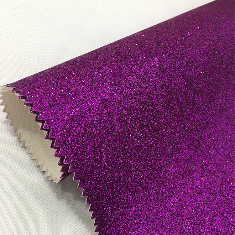 Classic decoration 1/128 Glitter PU leather fabric for shoes bags wallpaper