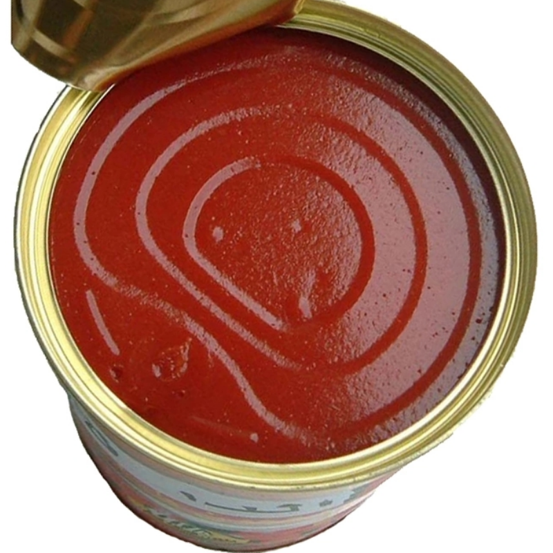 Manufacture Easy Open Aseptic Double Concentration 28-30% Brix Organic Canned Tomato Paste in Tin Cans Tomato Ketchup Restaurant