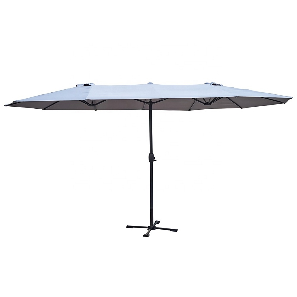 15 ft. Outdoor 3 Head Combined Double Sided Patio Garden Umbrellas Big Size