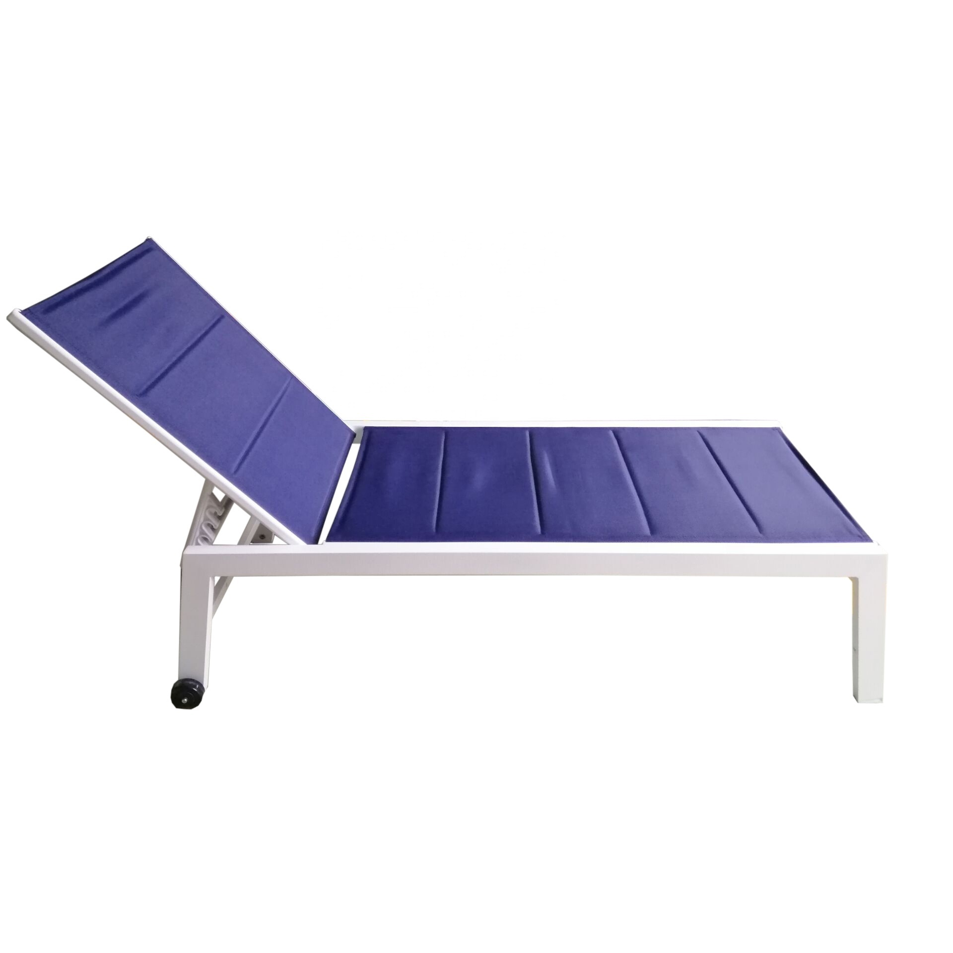 Outdoor Aluminum Pool Furniture  Garden Padding Sun Lounger Sunbed Chair Beach Chaise Lounge KD With Wheel