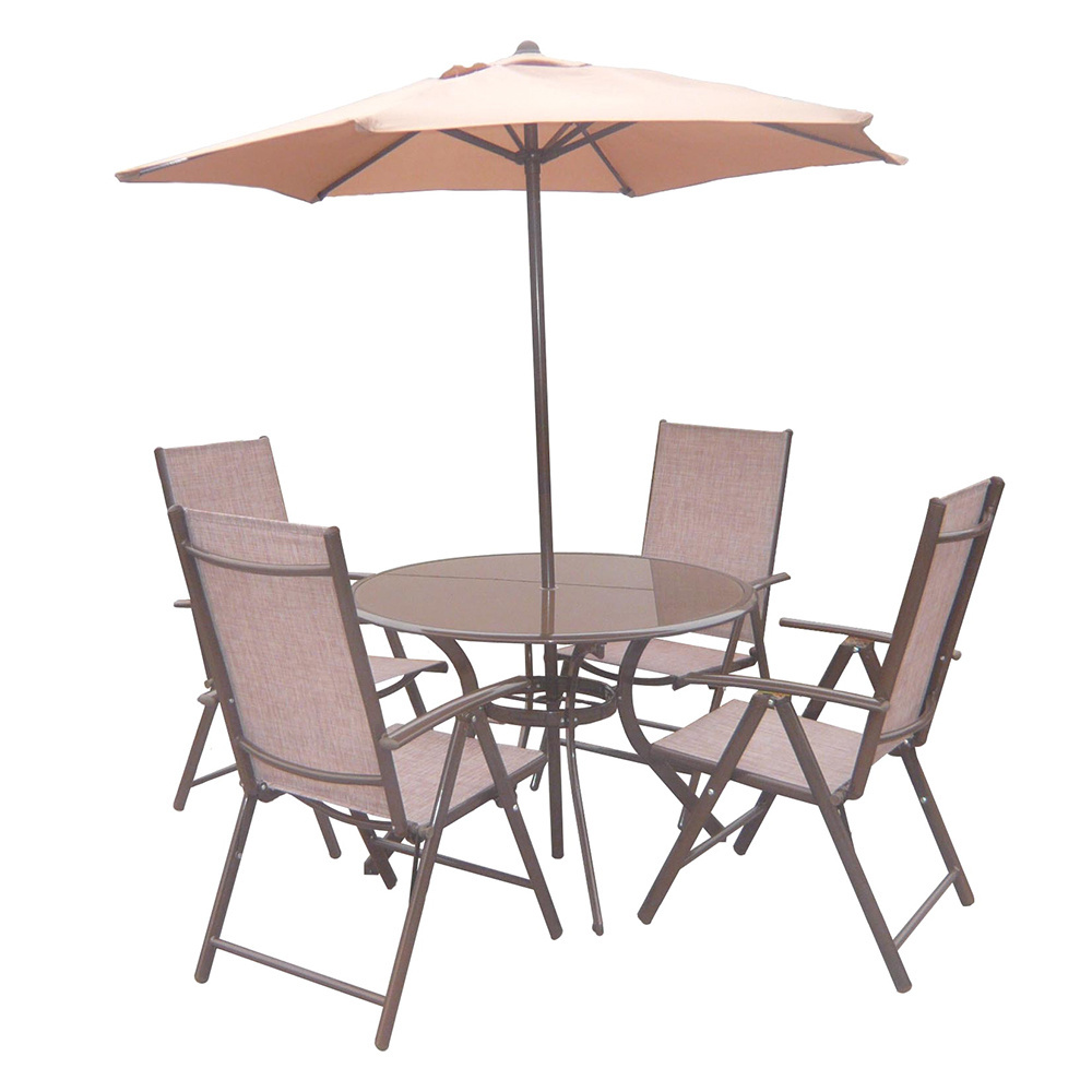 7 Position Aluminium Aluminum Sling Alu Reclining Folding Outdoor Bistro Patio Garden Chair Outdoor