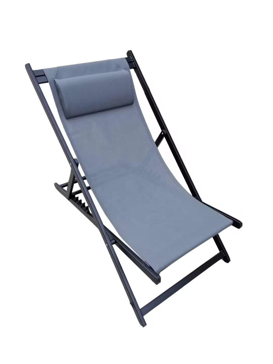 Outdoor Aluminum Sling Reclining Folding Beach Chair Pool Sun Lounger Deck Chair Garden Chaise Lounge