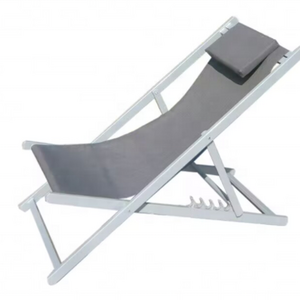 Outdoor Aluminum Sling Reclining Folding Beach Chair Pool Sun Lounger Deck Chair Garden Chaise Lounge