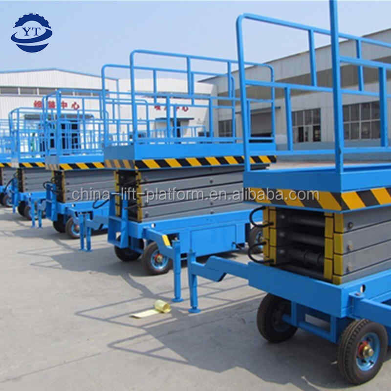 500kg 19ft 26ft 32ft 39ft mobile hydraulic scissor lift small mobile scissor lift with electric scaffolding