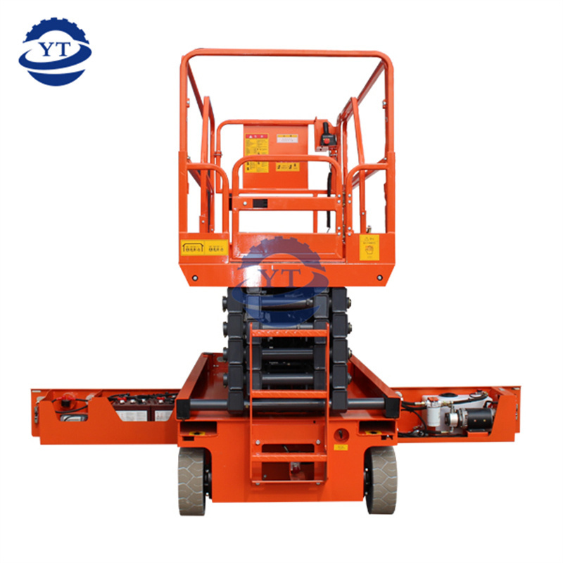 hydraulic electric lift table self propelled scissor aerial work platform lift with non-marking tire