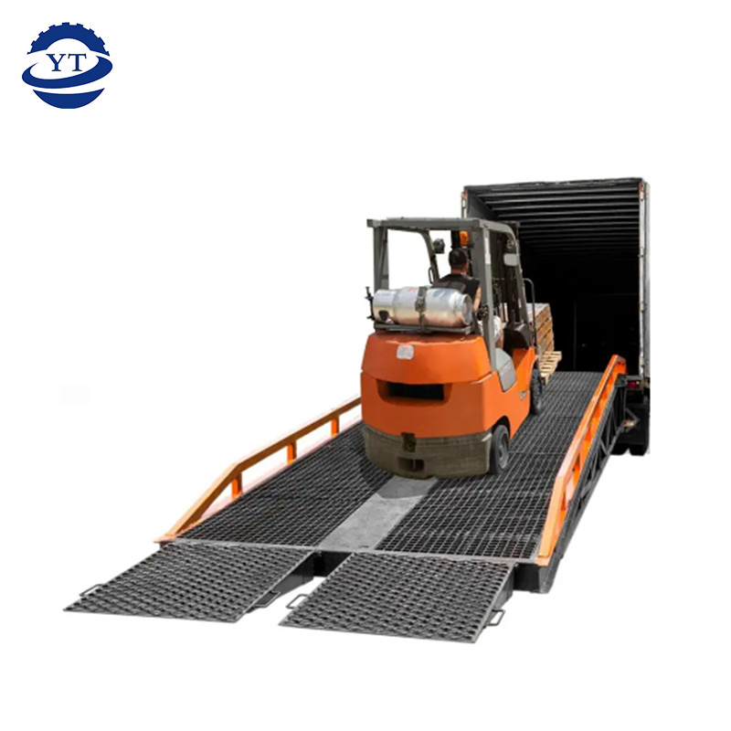 3t 5t  8t 10t China Supplier Container Loading Dock Leveler Hydraulic Mobile Dock Loading Ramp unloading yard ramp for forklift