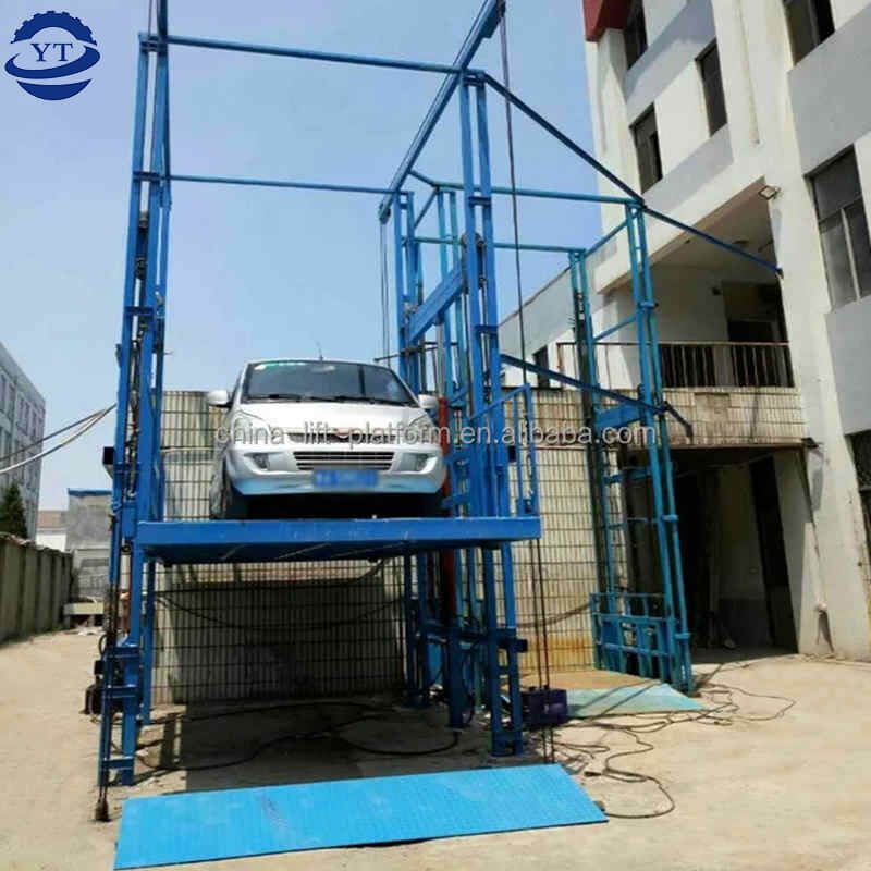 1ton 2 ton Electric wall mounted cargo elevator goods lifts warehouse used small cargo lift