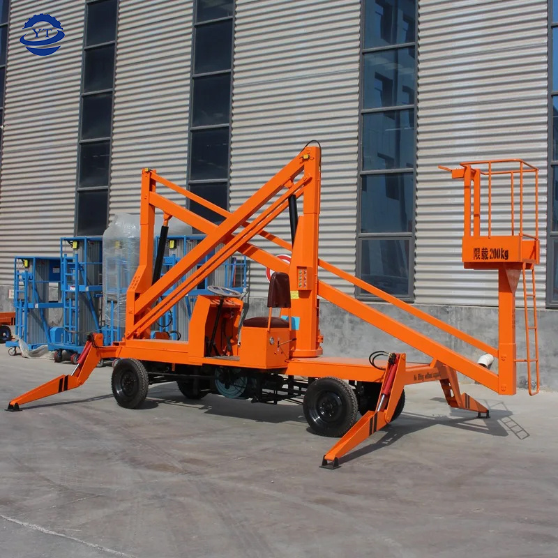 14M Articulated Boom Man Lifts Towable Mobile Hydraulic Articulated Boom Man Lifts For Sale