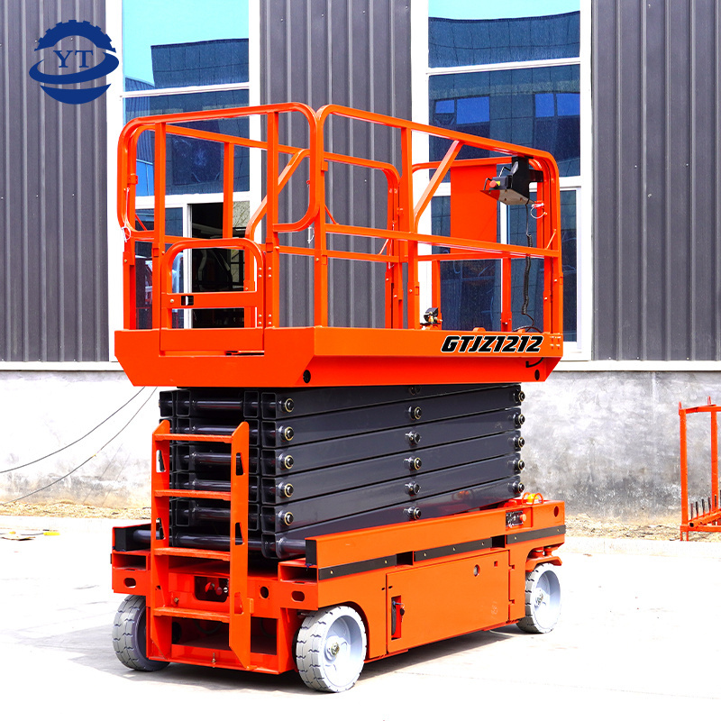 best selling 6m 8m 10m 12m 14m mobile hydraulic scissor lift mobile man scissor lift electric scaffolding lift