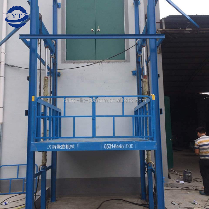 high quality inside cargo lift elevator fixed warehouse stair goods lift price