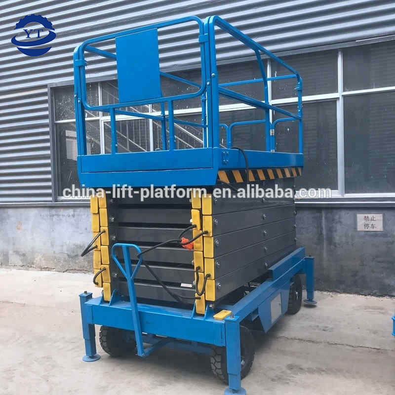 12m 14m 16m electric scissor lift table aerial work platform mobile window cleaning lift