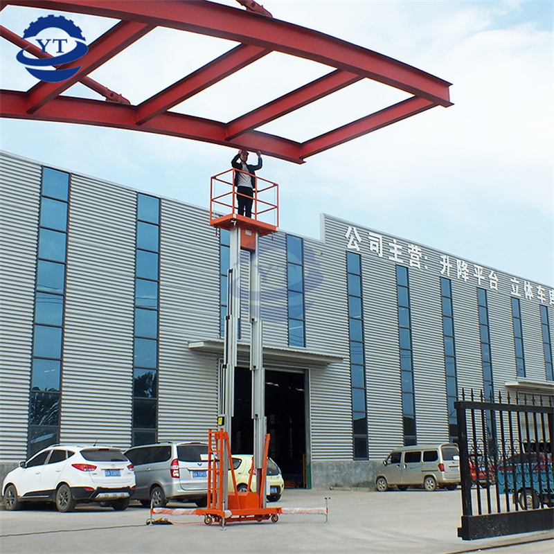 6 10 14 16 meter vertical lifts platform mobile electric hydraulic work platform for man lift