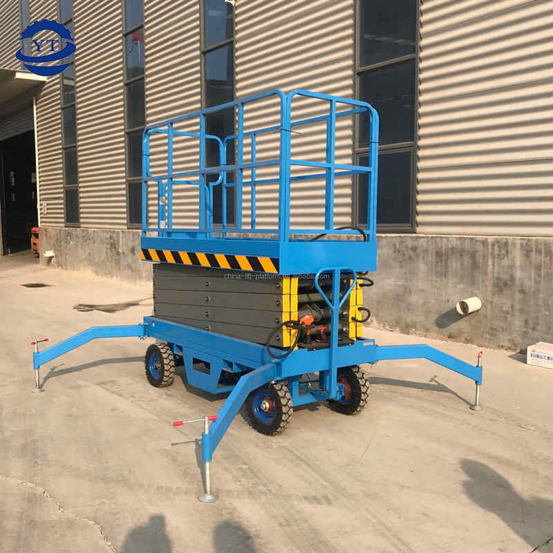 500kg 19ft 26ft 32ft 39ft mobile hydraulic scissor lift small mobile scissor lift with electric scaffolding