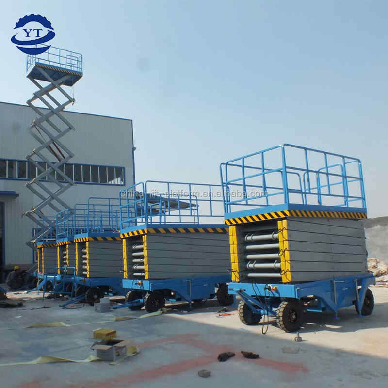 500kg 19ft 26ft 32ft 39ft mobile hydraulic scissor lift small mobile scissor lift with electric scaffolding