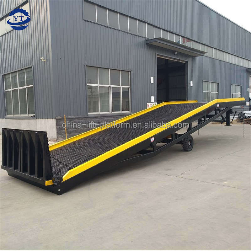 10ton 12ton Hydraulic mobile container unloading ramp platform for truck loading