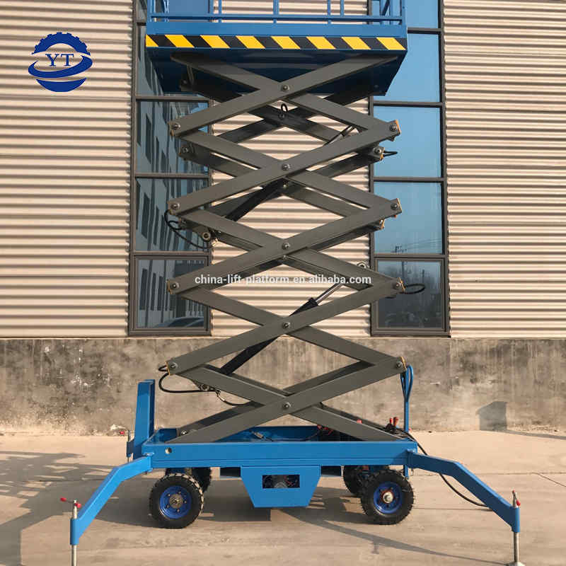 12m 14m 16m electric scissor lift table aerial work platform mobile window cleaning lift