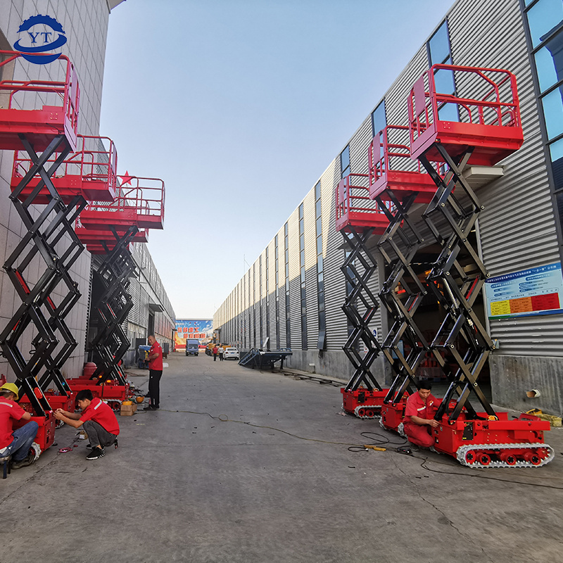 mini self propelled man lift 4m 6m 8m Aerial Work Mobile Scissor Lift Table Hydraulic Electric tracked Scissor Lift Platform