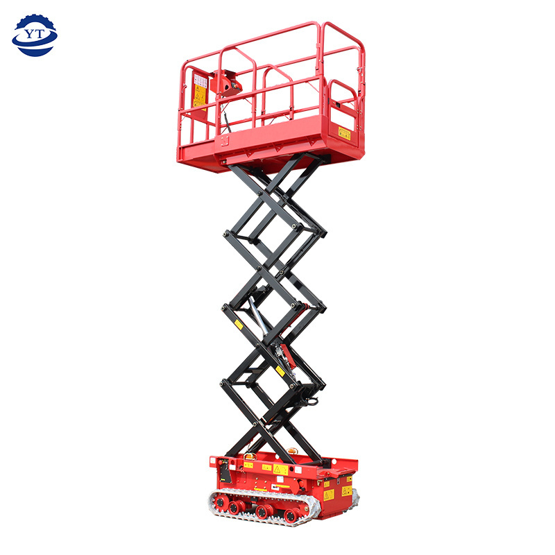 mini self propelled man lift 4m 6m 8m Aerial Work Mobile Scissor Lift Table Hydraulic Electric tracked Scissor Lift Platform