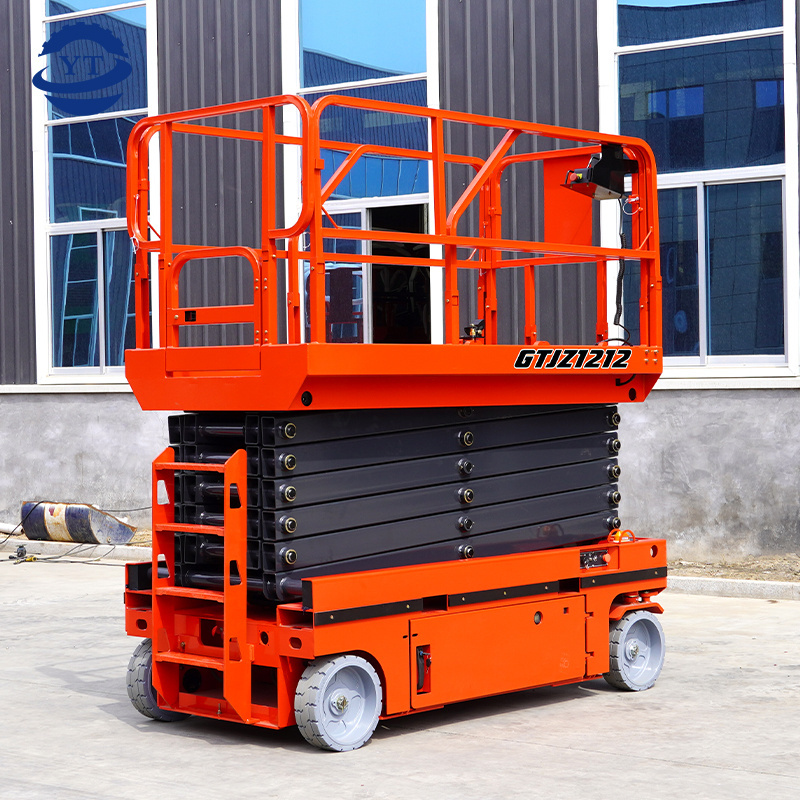 best selling 6m 8m 10m 12m 14m mobile hydraulic scissor lift mobile man scissor lift electric scaffolding lift