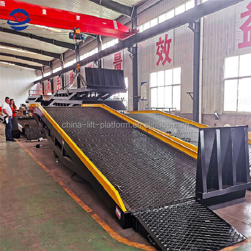 10ton 12ton Hydraulic mobile container unloading ramp platform for truck loading