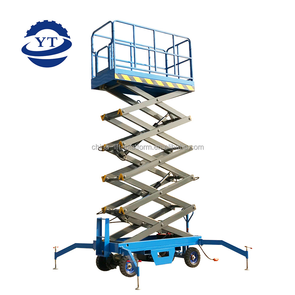 High Quality  Scissor Lift Electric Scaffold Automatic Foldable Mobile Indoor Stationary Use