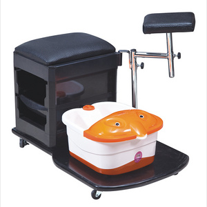 Adjustable Heavy Duty Portable Tattoo Stand Portable Pedicure Basin  With Wheels