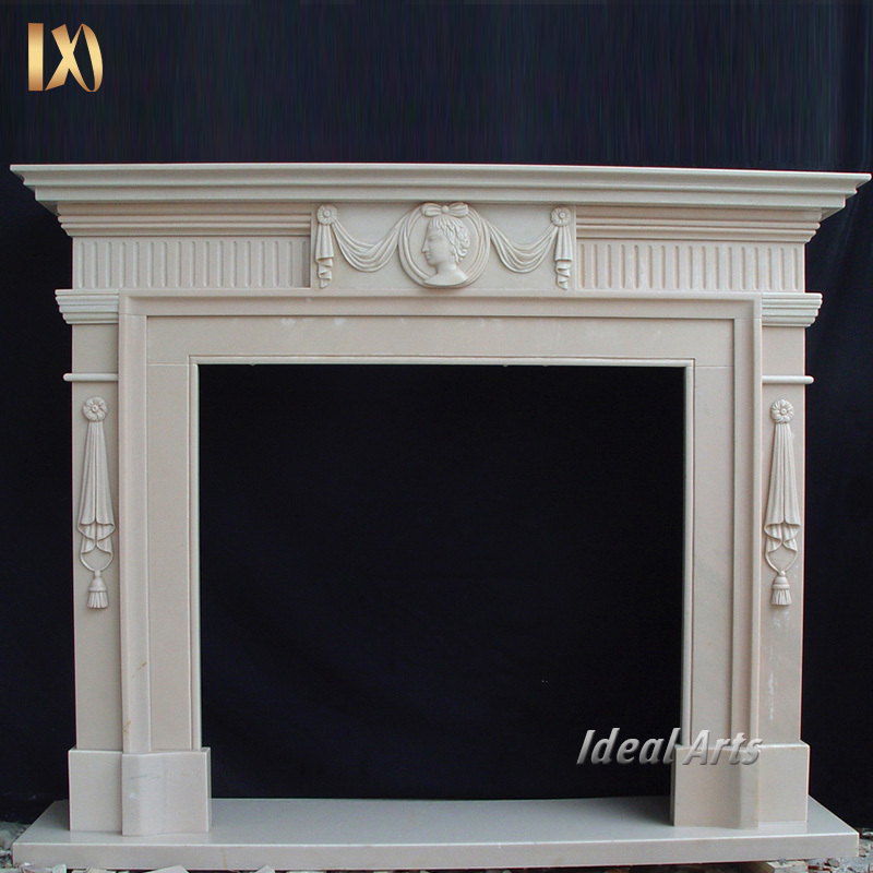 Custom Modern Designs Natural Stone Marble Italian Decorating Fireplace Mantle