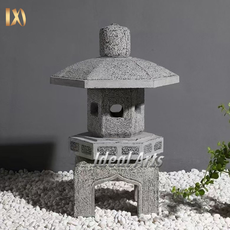 Outdoor Yard Decoration Marble Pagoda Lamp Japanese Granite Stone Lantern Garden