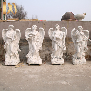 Custom Made Hand Carved Garden Large Famous Angel Four Seasons Marble Sculpture Statues