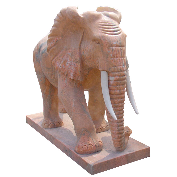 Hand carving white elephant statues