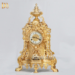 Antique Style Home Decor Unique Vintage Brass Gold Roman Table Clock