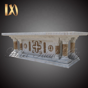 Factory Price Church Hand Carved White Marble Altar For Sale