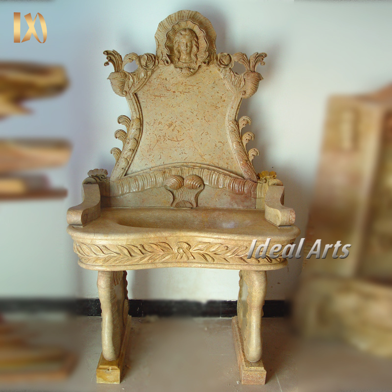 Ideal Arts antique table top stone wash basin sink luxury designs natural solid stone free standing basin for sale