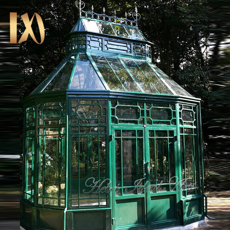 Ideal Arts new arrival glass gazebo back yard gazebo pergola