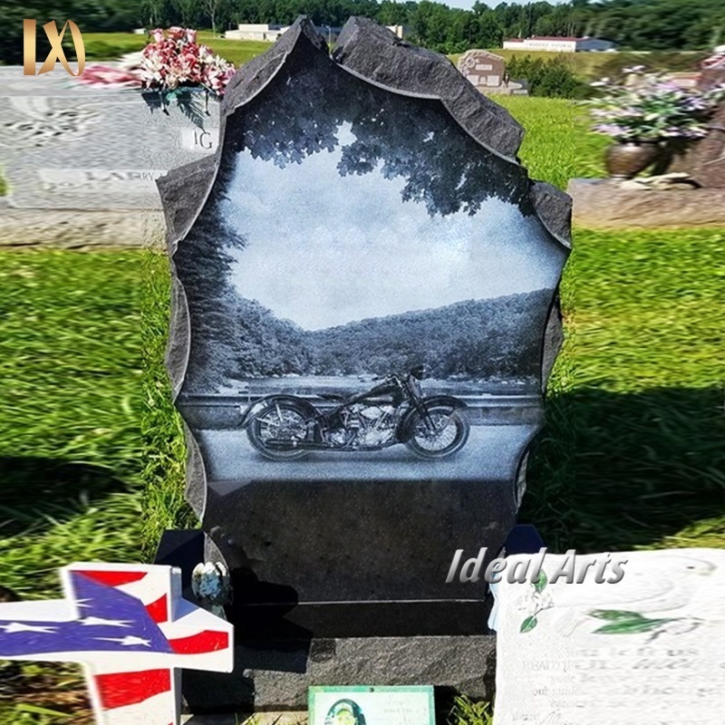 Ideal Arts Factory granite headstone in motorcycle design motorcycle usa grave monument headstones