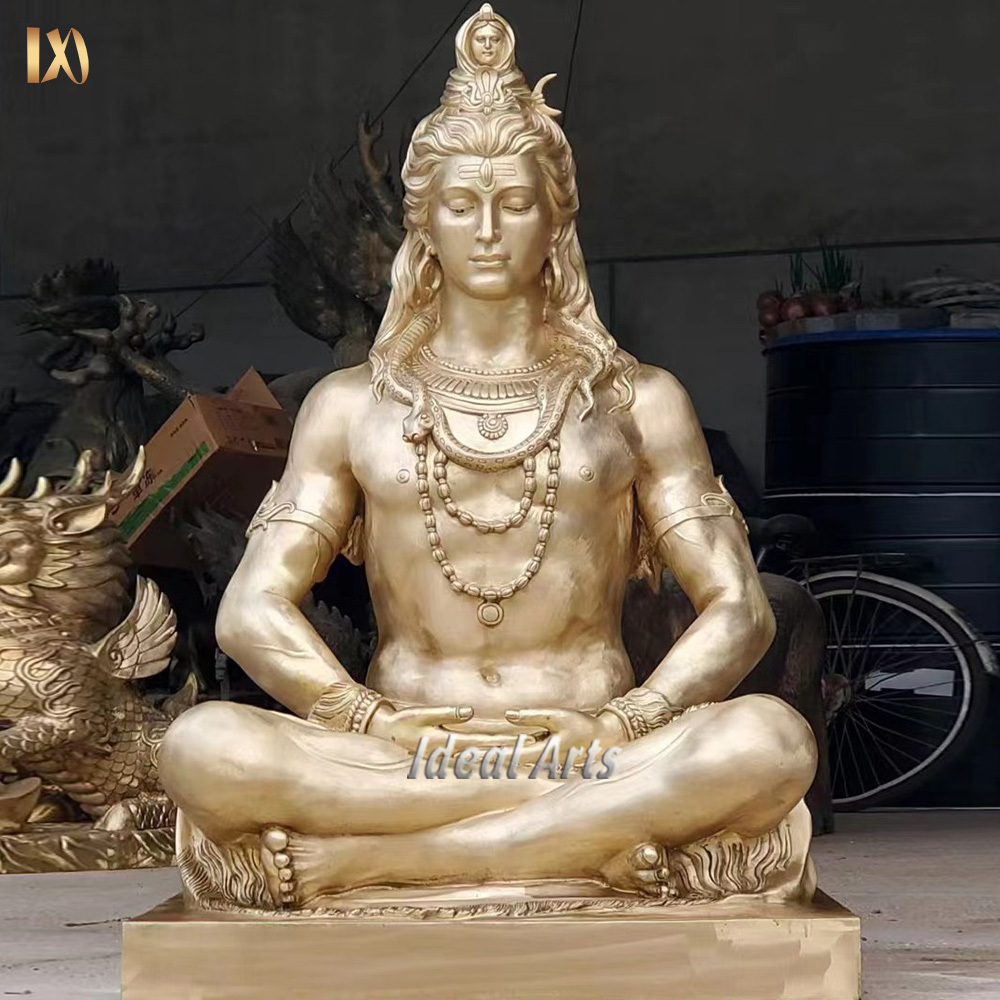 outdoor large metal brass bronze Buddha Lord Shiva hindu god statue for garden home decor