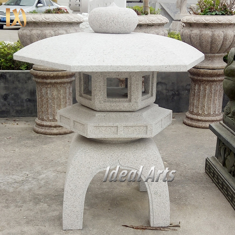 Outdoor Yard Decoration Marble Pagoda Lamp Japanese Granite Stone Lantern Garden