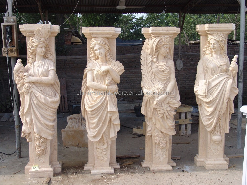 Stone carving marble house gate pillar designs for sale