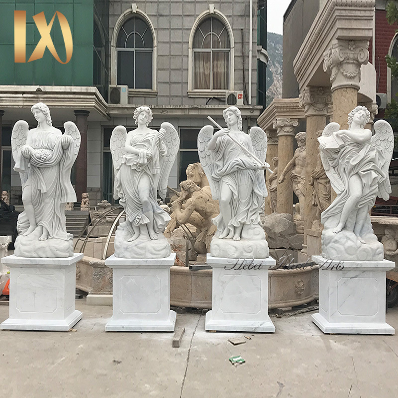 Custom Made Hand Carved Garden Large Famous Angel Four Seasons Marble Sculpture Statues