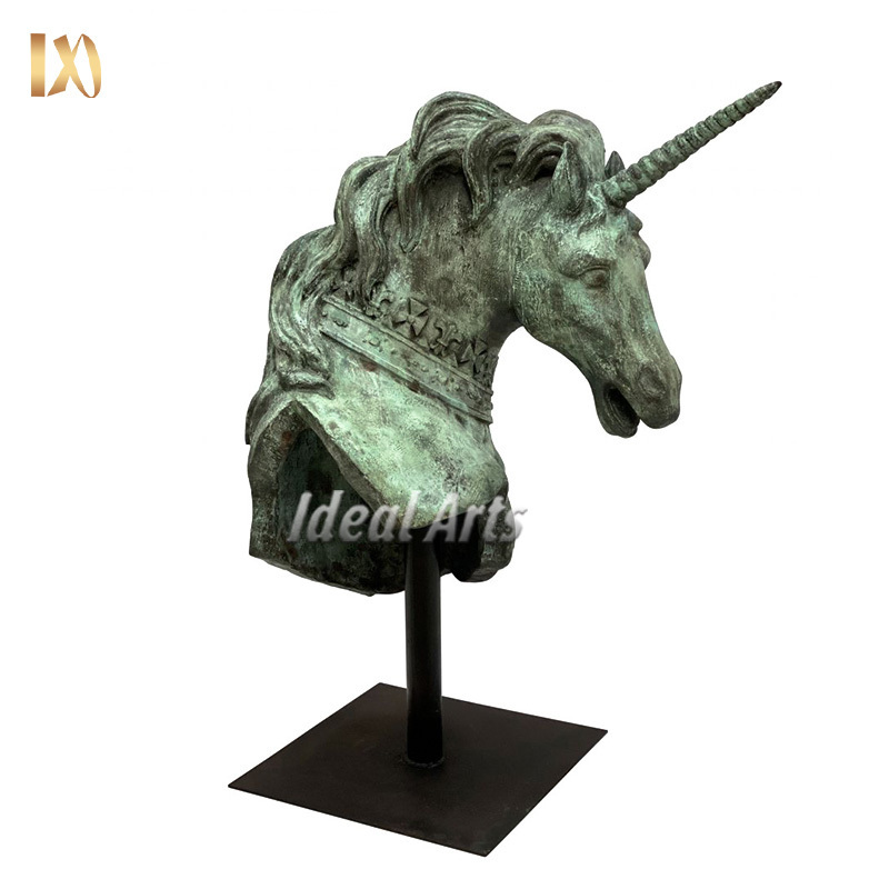 Custom modern garden resin fiberglass life size unicorn horse statues