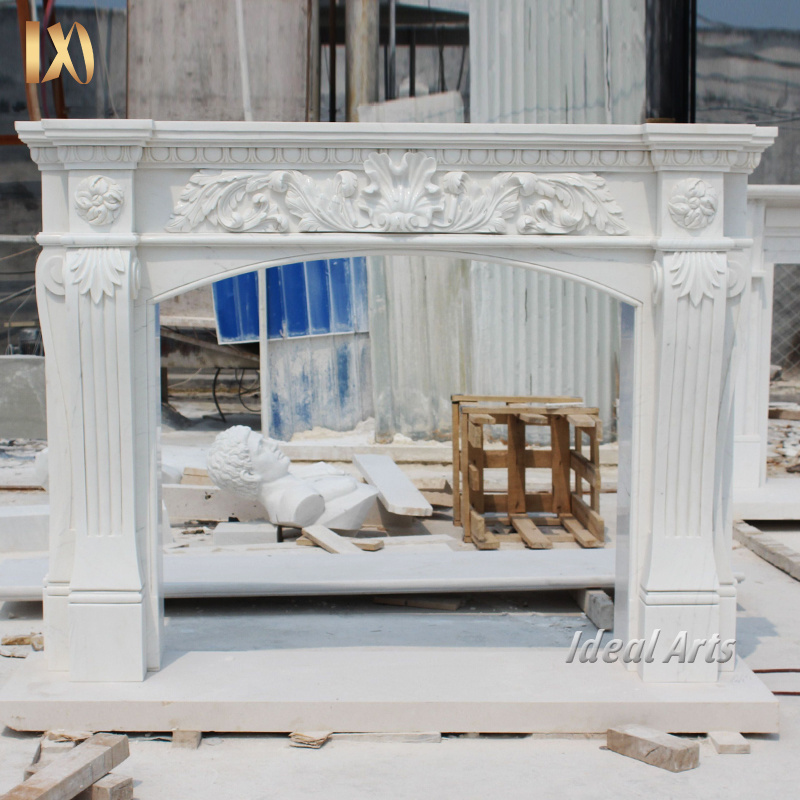 Custom Modern Designs Natural Stone Marble Italian Decorating Fireplace Mantle