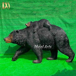 Ideal Arts Outdoor decoration fiberglass resin animal life size bear statues