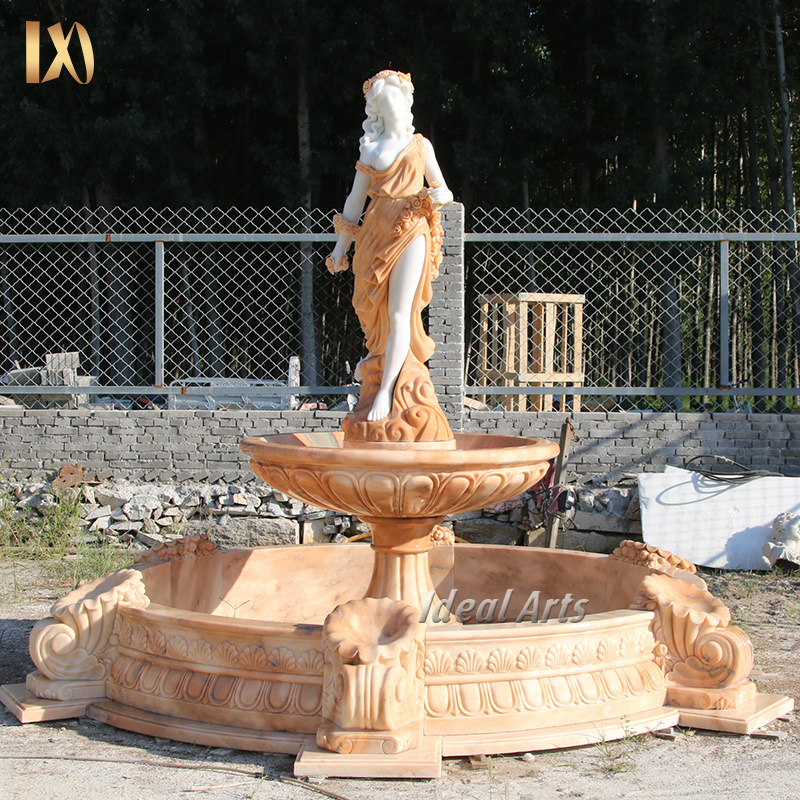 Outdoor life size white marble birth of nude venus garden statue sculpture water fountain