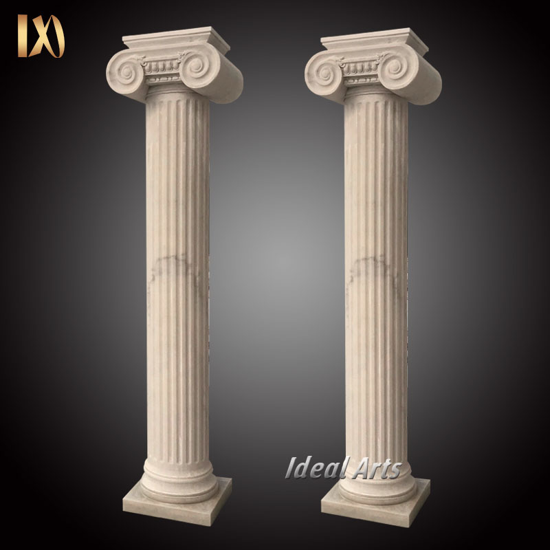 Factory Direct Sale Antique Style Hand Carved Natural Stone Custom Design Large Marble Column