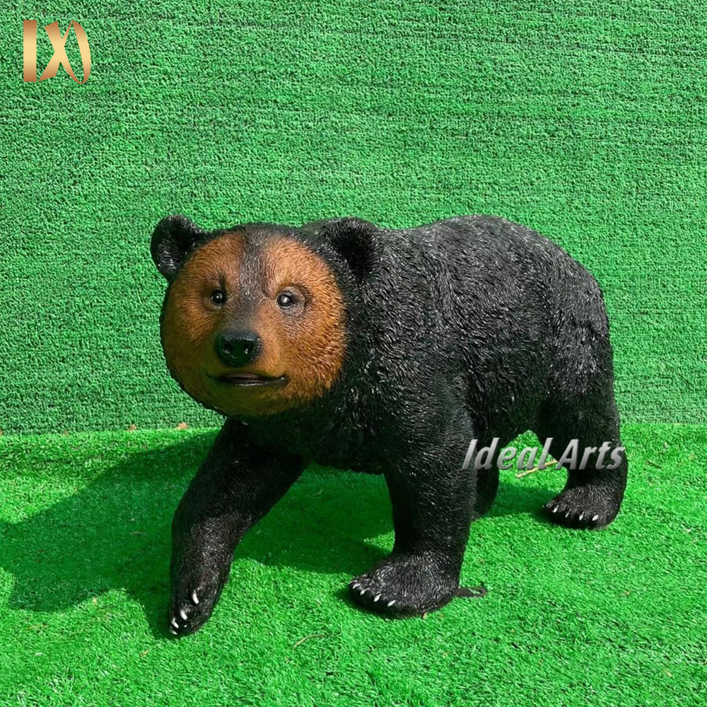 Ideal Arts Outdoor decoration fiberglass resin animal life size bear statues